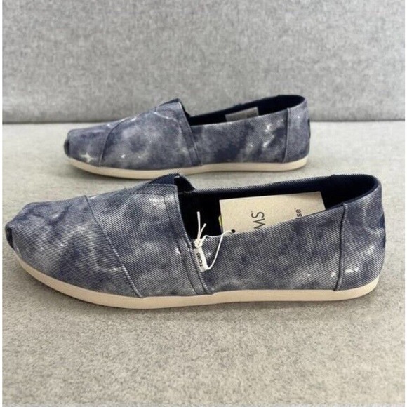 Toms Shoes - Toms Alpargata Navy Repreve Distressed Wash Slip On Shoes Size 7.5 NEW